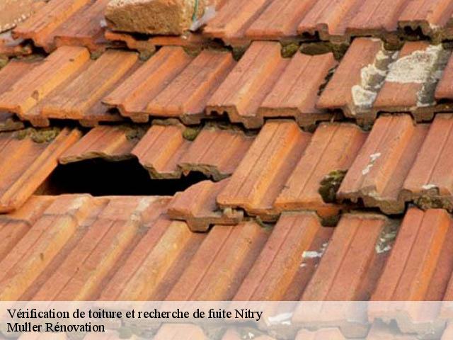 Vérification de toiture et recherche de fuite  nitry-89310 Muller Rénovation 
